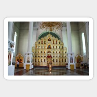 Iconostasis. Vladivostok Cathedral. Russia 2011 Sticker